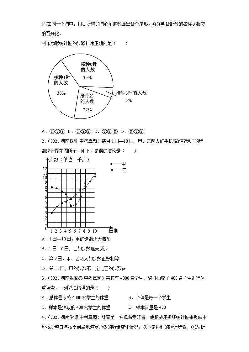  2022-2023 数学华师大版新中考精讲精练 考点04数据的收集与表示（原卷版）第2页