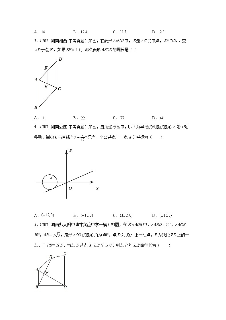  2022-2023 数学华师大版新中考精讲精练 考点21图形的相似（原卷版）第3页