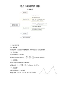 2022-2023 数学京改版新中考精讲精练 考点26图形的相似