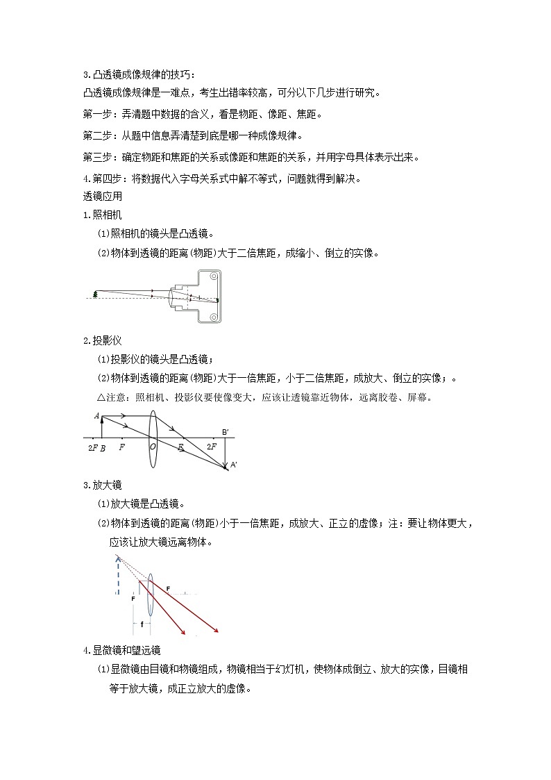 2023 物理新中考二轮复习热点透析 核心考点03 透镜及其应用(原卷版)第2页