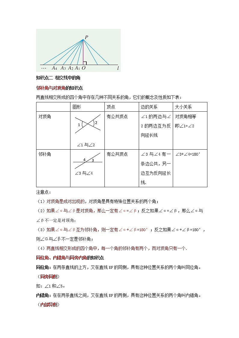  2022-2023 数学冀教版新中考精讲精练 考点16 相交线与平行线（解析版）第2页