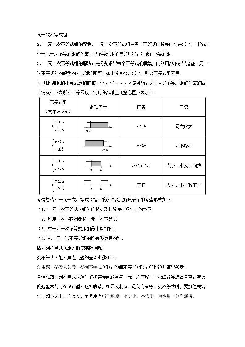  2022-2023 数学鲁教版新中考精讲精练 考点07 不等式与不等式组（解析版）第2页