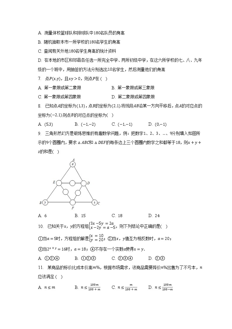 人教版初中数学七年级下册期末复习测试卷（困难）（含答案解析）第2页