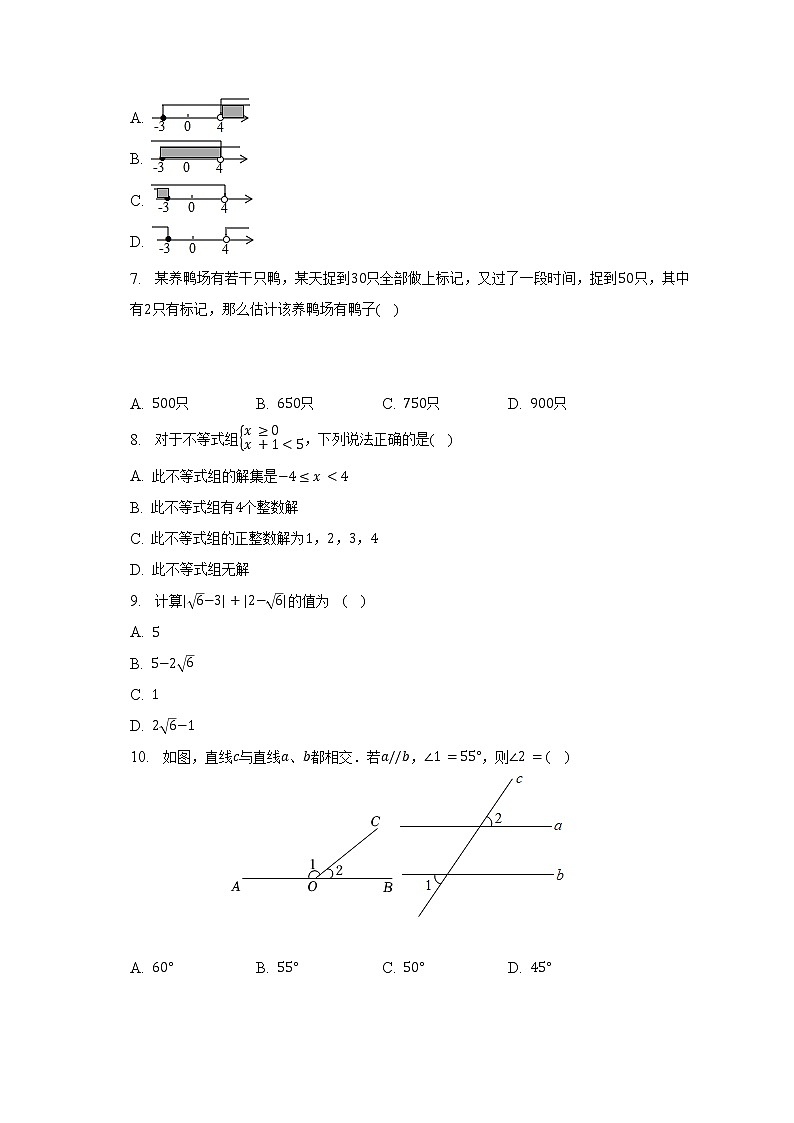 人教版初中数学七年级下册期末复习测试卷（较易）（含答案解析）02