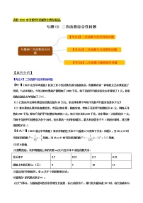 初中数学中考复习 专题09 二次函数的综合性问题（原卷版）