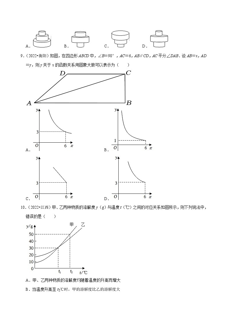 初中数学中考复习 专题09平面直角坐标系与函数基础知识-备战2023年中考数学必刷真题考点分类专练（全国通用）【原卷版】03