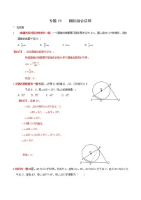 初中数学中考复习 专题10 圆的综合运用（解析版）