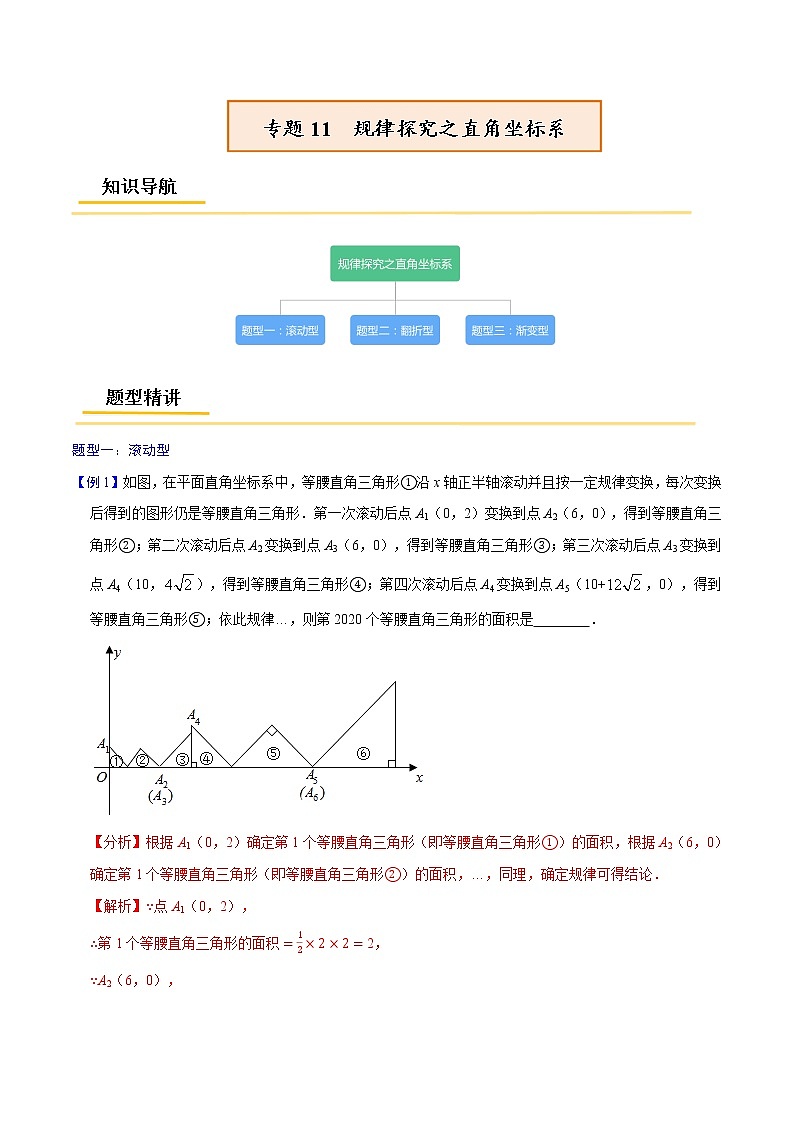初中数学中考复习 专题11  规律探究之直角坐标系【考点精讲】（解析版）01