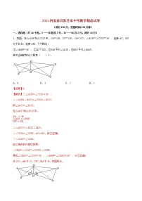 初中数学中考复习 专题12（河北专用）（解析版）-2021年31个地区中考数学精品模拟试卷