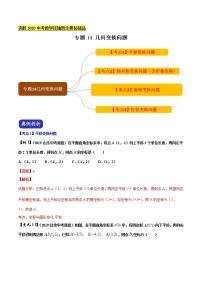 初中数学中考复习 专题14 几何变换（解析版）