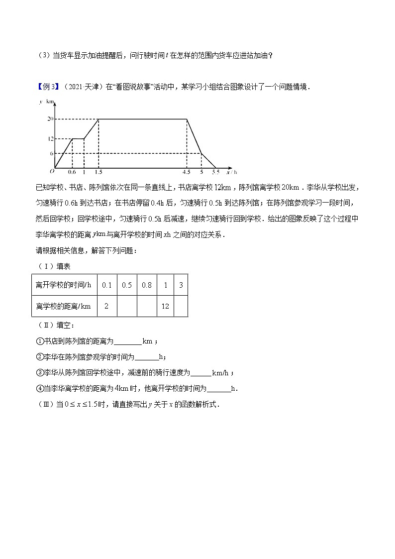 初中数学中考复习 专题15  函数与行程问题【考点精讲】（原卷版）02