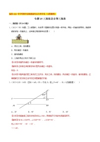 初中数学中考复习 专题15三角形及全等三角形-备战2023年中考数学必刷真题考点分类专练（全国通用）【解析版】