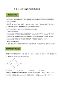 初中数学中考复习 专题16 全等三角形判定和性质问题（原卷版）