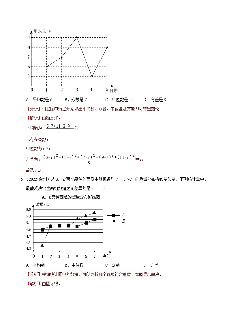 初中数学中考复习 专题26数据的收集整理与描述（共52题）-备战2023年中考数学必刷真题考点分类专练（全国通用）【解析版】03