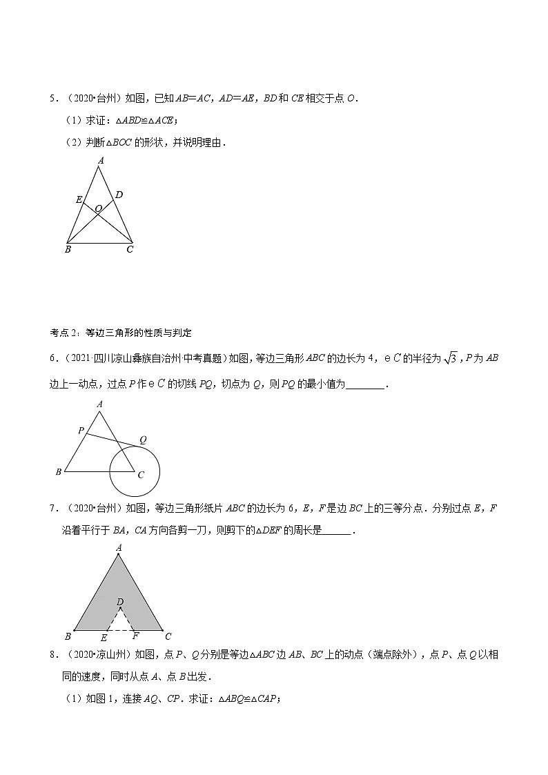 初中数学中考复习 专题27  特殊三角形【考点巩固】（原卷版）第2页
