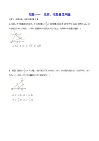 初中数学中考复习 专题十一 几何、代数最值问题(原卷版)