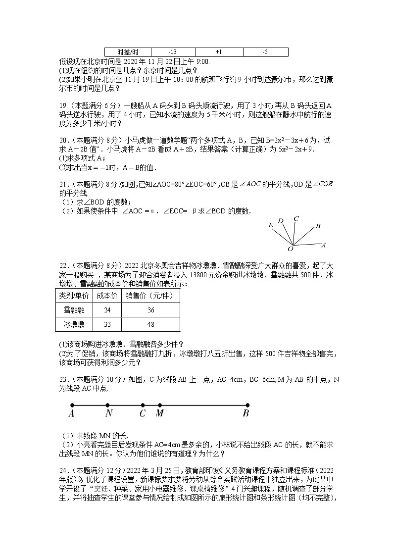 山东省菏泽市东明县马头镇初级中学2022-2023学年七年级数学上学期期末教学质量检测试题第3页