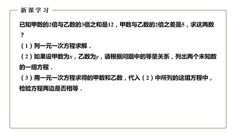 6.1 二元一次方程组 冀教版数学七年级下册课件第8页