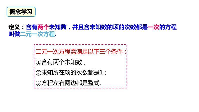 6.1 二元一次方程组 冀教版数学七年级下册同步课件第7页