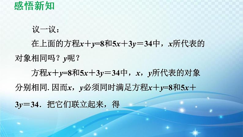 6.1.2 二元一次方程组 冀教版数学七年级下册导学课件第5页