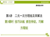 第6章 二元一次方程组-技巧训练 抓住特征，巧解方程组 冀教版数学七年级下册课件