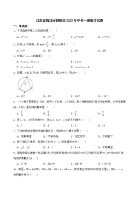 江苏省宿迁市泗阳县2022年中考一模数学试卷（有解析）