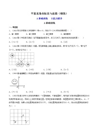 2023年中考数学专项汇编 【函数】题型精练 平面直角坐标系与函数