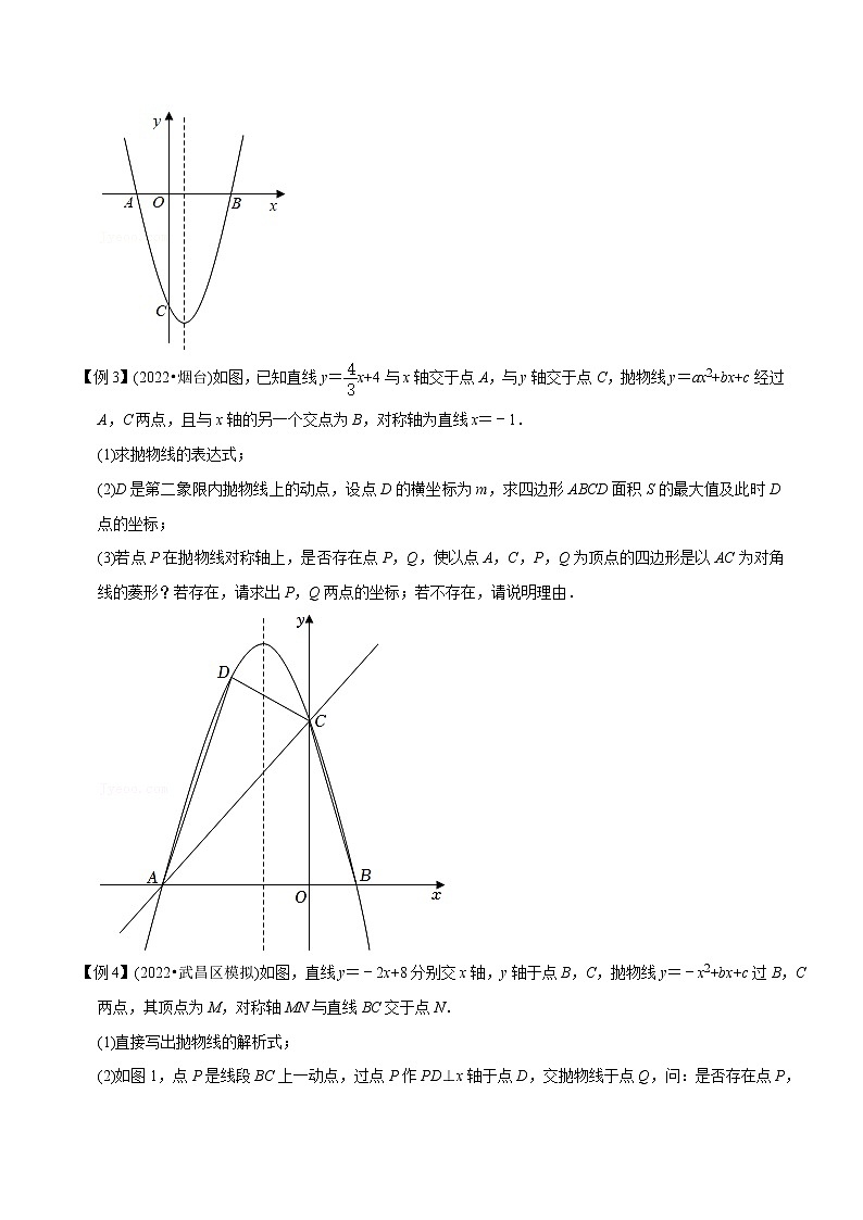 专题7二次函数与菱形存在性问题-挑战2022年中考数学压轴题之学霸秘笈大揭秘（学生版）第2页