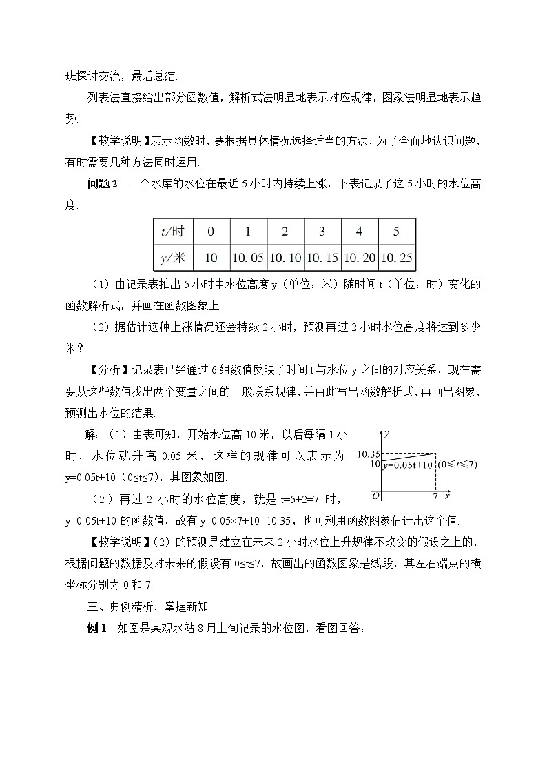19.1.2 函数的图象 第2课时 函数的三种表示方法（教案）第2页