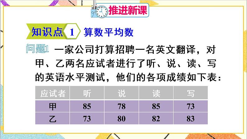 20.1.1 平均数 第1课时 加权平均数 课件+教案+导学案04