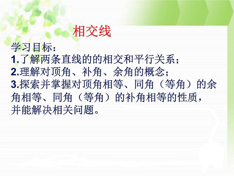 7.1 相交线与平行线及相交线造成的有关角的概念与性质 2022-2023学年鲁教版（五四制）数学六年级下册课件PPT07