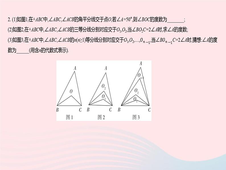 2023七年级数学下册第9章多边形专项与三角形的角平分线有关的规律探究题作业课件新版华东师大版04