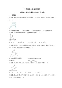 中考数学二轮复习专题《等腰三角形与等边三角形》练习卷 (含答案)