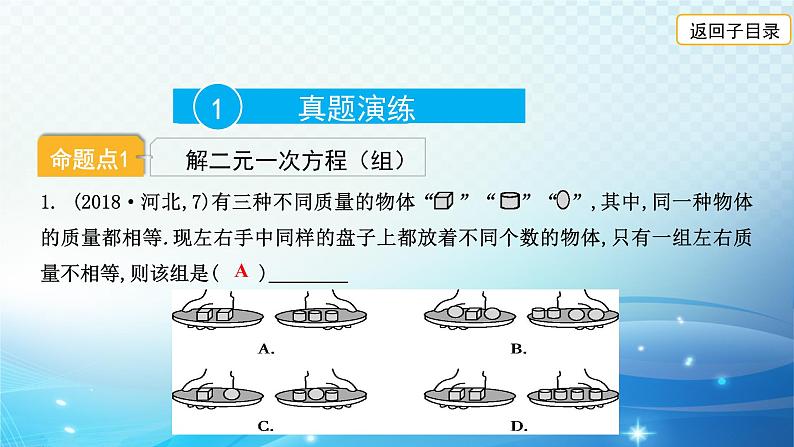 2023年河北省中考数学复习全方位第6讲 一次方程组及其应用 课件03