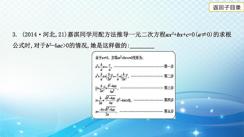 2023年河北省中考数学复习全方位第9讲 一元二次方程及其应用 课件04