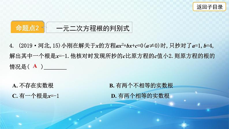 2023年河北省中考数学复习全方位第9讲 一元二次方程及其应用 课件06