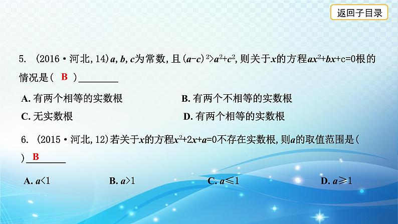 2023年河北省中考数学复习全方位第9讲 一元二次方程及其应用 课件07