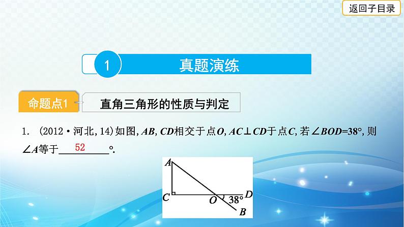 2023年河北省中考数学复习全方位第18讲 等腰三角形直角三角形 课件第3页