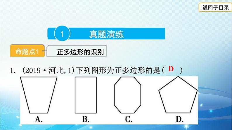 2023年河北省中考数学复习全方位第23讲 多边形与命题 课件第3页