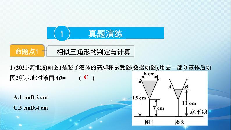 2023年河北省中考数学复习全方位第30讲 图形的相似与位似 课件03