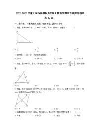 2022-2023学年上海市崇明区九年级上册数学期末专项提升模拟卷（AB卷）含解析