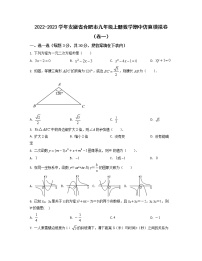 2022-2023学年安徽省合肥市九年级上册数学期中仿真模拟卷（卷一卷二）含解析