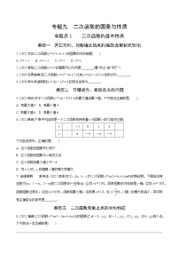 2023年中考数学第一轮基础知识专题练习 专题九  二次函数的图象与性质（无答案）