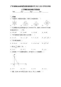 广东省佛山市南海区西樵镇西樵中学2022-2023学年九年级上学期质量检测数学模拟题