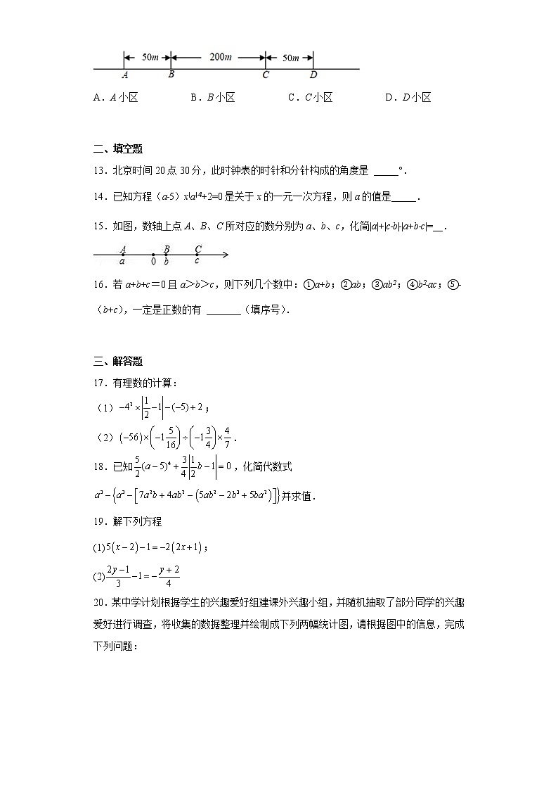 广东省佛山市南海市石门中学2022-2023学年七年级数学上学期期末测试卷03