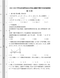 2022-2023学年山东省青岛市九年级上册数学期中专项突破模拟题（AB卷）含解析