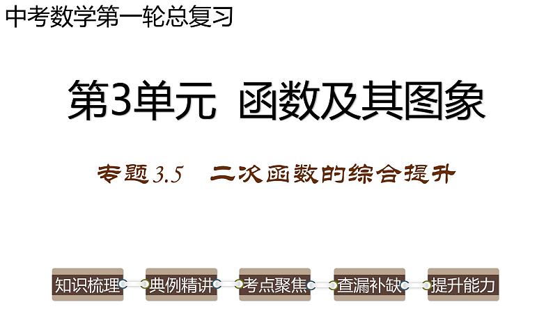 专题3.5 二次函数的综合提升-2023年中考数学第一轮总复习课件（全国通用）01