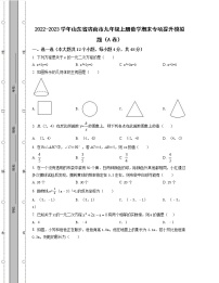 2022-2023学年山东省济南市九年级上册数学期末专项提升模拟题（AB卷）含解析