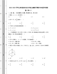 2022-2023学年江西省抚州市九年级上册数学期末专项提升模拟题（卷一卷二）含解析