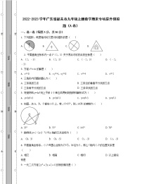 2022-2023学年广东省韶关市九年级上册数学期末专项提升模拟题（AB卷）含解析